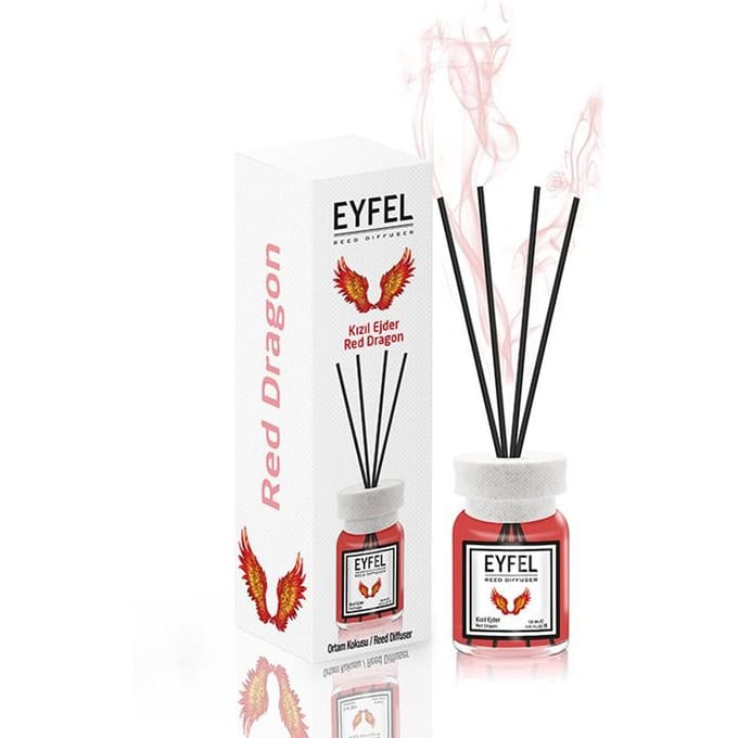 EYFEL - REED DIFFUSER - GEURSTOKJES - HUISPARFUM - RED DRAGON- 120ML