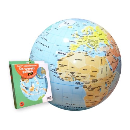 Opblaasbare wereld bal 42 cm wereld politiek