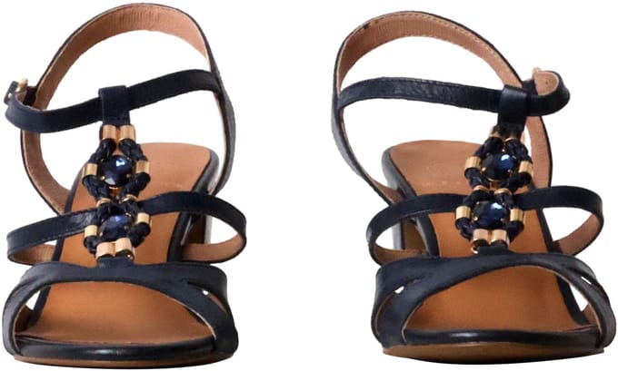 Victoire leren sandalen met hak