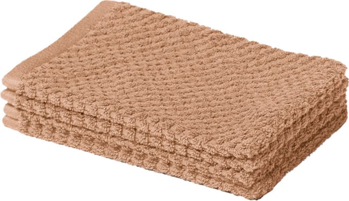 Yumeko washandjes dots honey 15x22 - 4 st