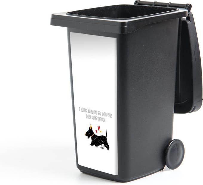 Container sticker Quotes - Spreuken - Honden - I work hard so my dog can have nice things - 44x98 cm - Kliko sticker