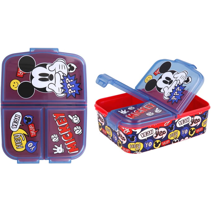 Boîte à lunch MICKEY MOUSE pour collations 3 compartiments