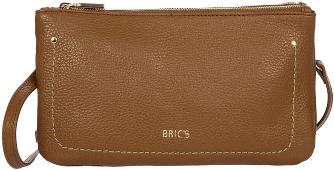 BRIC'S Leren schoudertas Gondola Violetta Shoulderbag Leather Lichtbruin
