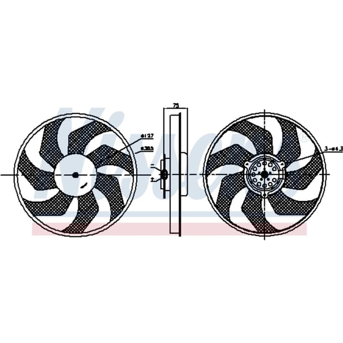 Koelventilatorwiel, motorkoeling NISSENS 85956