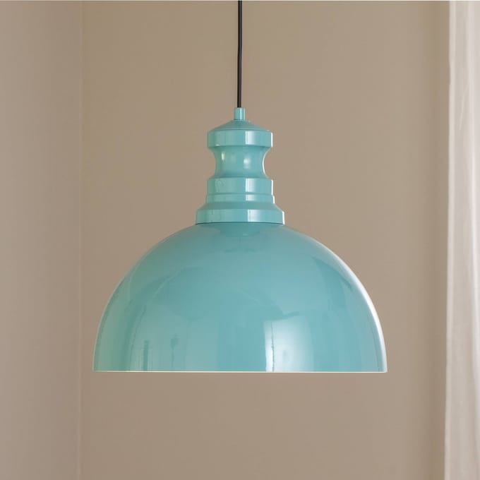 Opviq Hanglamp Kure, turquoise, metaal, Ø 40 cm E27