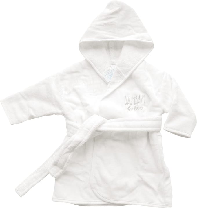 BAMBAM Badjasje maat S (50/56) - Wit - Baby cadeau