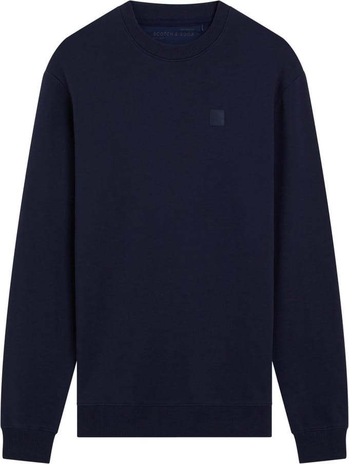 Regular fit sweatshirt van puur katoen met labelpatch