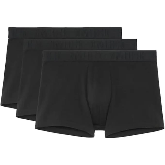 Boxershort met elastische band met label in een set van 3 stuks