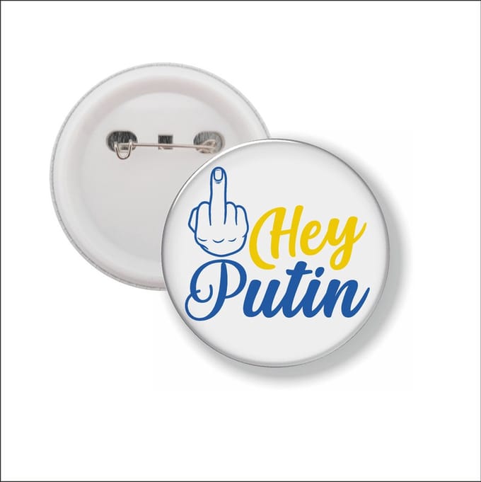 Button Met Speld - Hey Putin - Oekraine