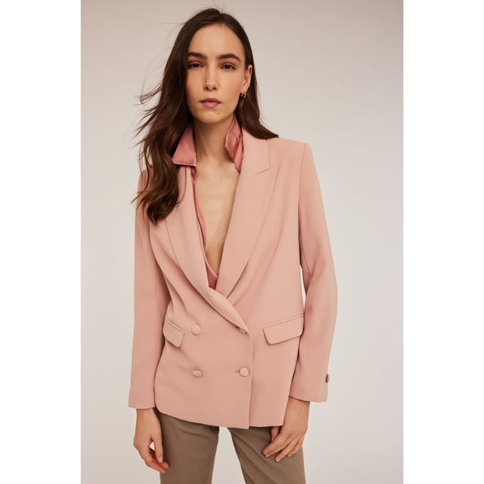 Motivi Double-breasted Oversized Blazer Powder Pink Taglia: 36 | Blazers Outlet | Donna | Rosa