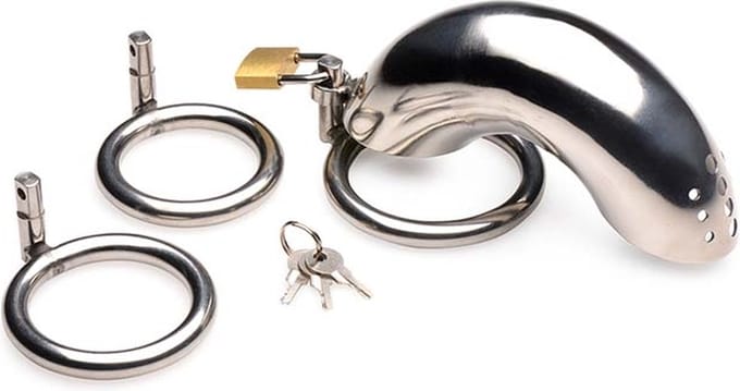Roestvrij Stalen Penis Kooi Met 3 Ringen