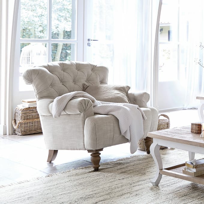 LOBERON Fauteuil Springfield linnen