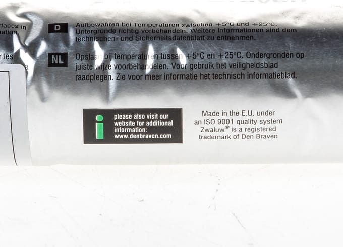 Den Braven Zwaluw Beglazingskit WindowSeal Plus worst wit 600ml (Prijs per stuk)