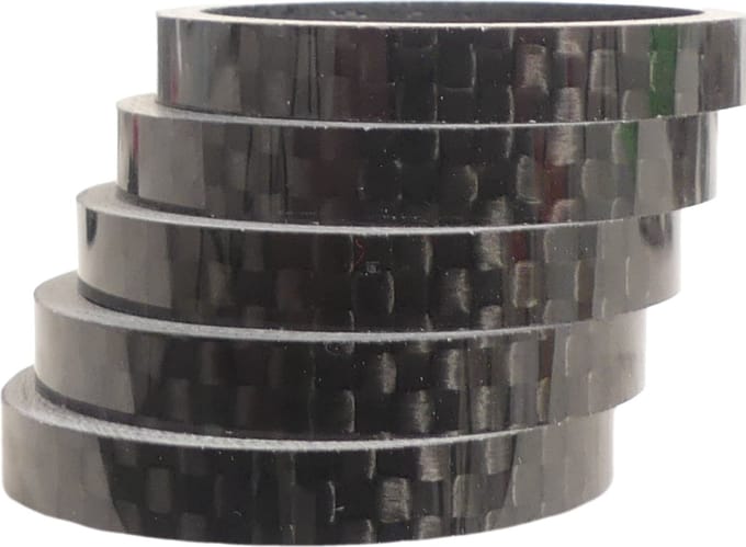 Spacers 1-1/8 Inch 5 Mm Carbon Zwart 5 Stuks