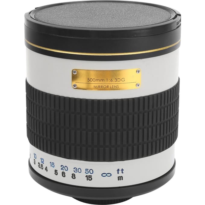 500mm F6.3 Telefoto Spiegel Lens met Adapterring voor Olympus M43 Mount Mirrorless Camera Blanc wit