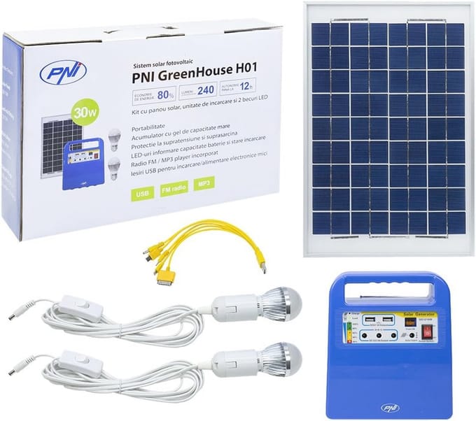 Solar panel systeem voor energie en entertainment tijdens het kamperen