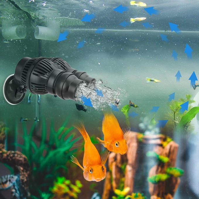 6000L/H Aquarium Wave Maker Fish Tank Wave Maker Zoetwaterpomp Zuig Dompelpomp Powerhead Type 1 black