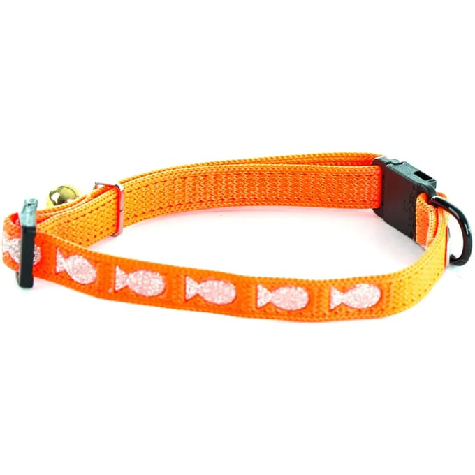 Nylon kattenhalsband met visprint Martin Sellier