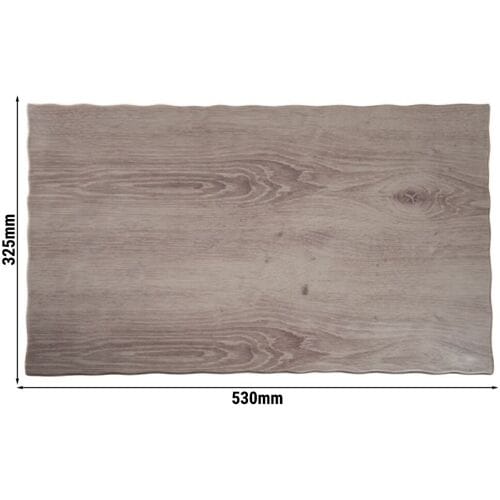 GGM Gastro (6 Stück) GN-Tablett 1/1 - DRIFTWOOD - Melamin - Höhe: 15mm - Grau