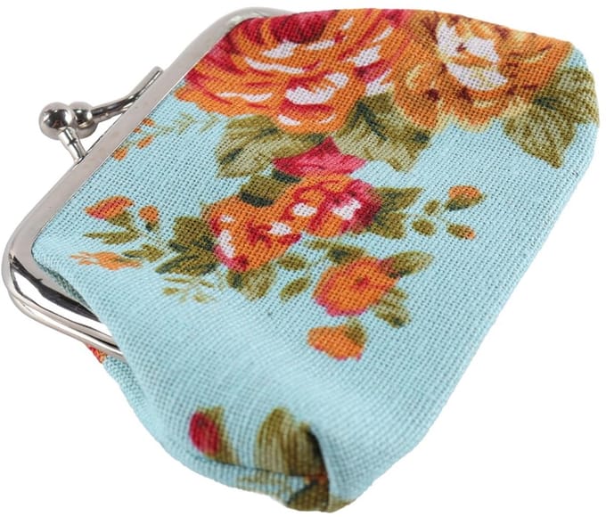 Dailygoods - Floral Portemonnee met Drukknoopsluiting voor Dames