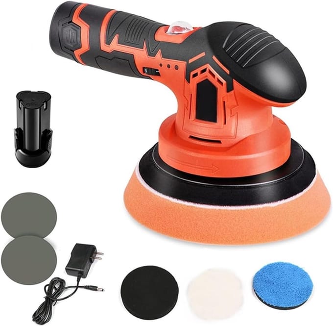 Draadloze Polijstmachine - Buffer Tool - Auto Details - 6 Variabele Snelheden - 150 mm - One Color