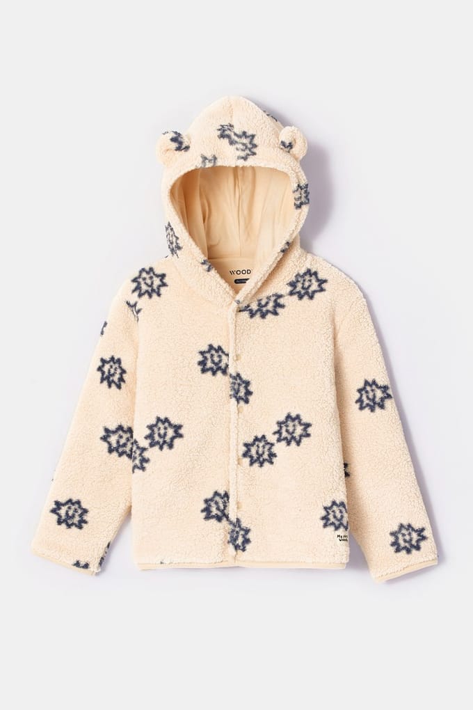 Woody Unisex korte jas sterretjes print - maat 092/2J