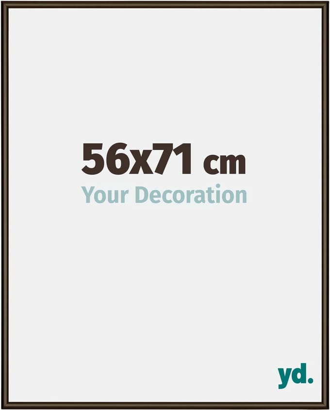 Your Decoration - Fotolijst 56x71 cm - Aluminium - Walnoot Structuur - New York