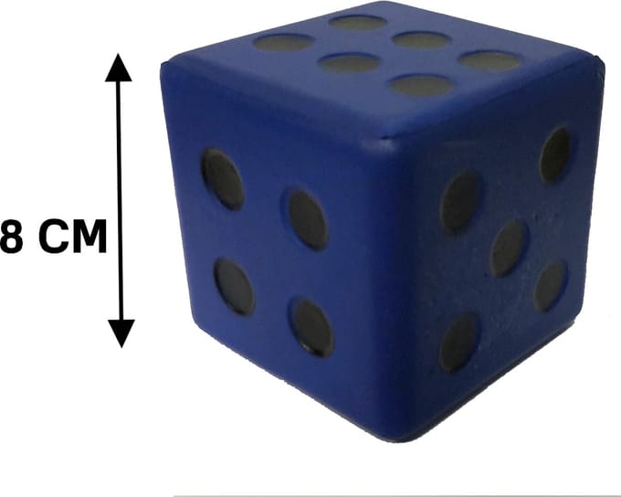 Dobbelsteen Coated Foam 8 CM BLAUW