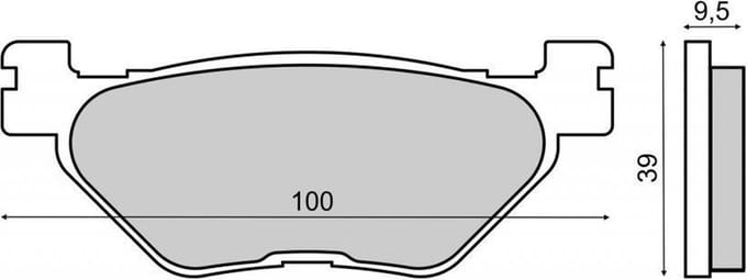 rms remblokje voor motor yamaha 1200 xt 2017 dp075 / ar nieuw