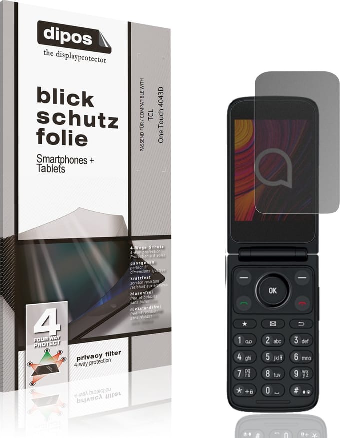 dipos – Matte Privacy Screenprotector geschikt voor TCL One Touch 4043D | Anti-Spy Beschermfolie