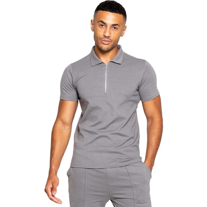 Enzo heren poloshirt met rits