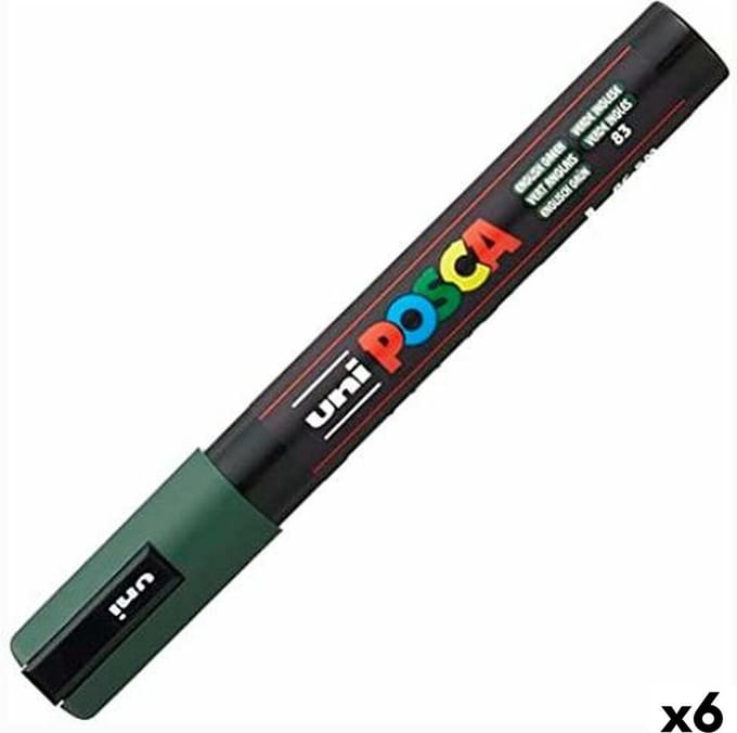 Markeerstift POSCA PC-5M Donkergroen (6 Stuks)