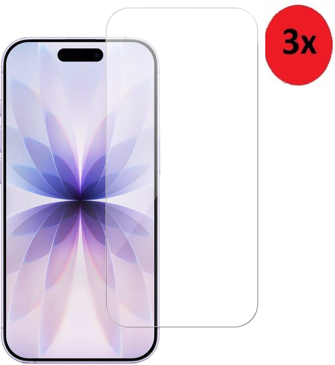 Screenprotector Geschikt voor iPhone 17 - iPhone 17 Screen Protector Tempered Beschermglas 3x
