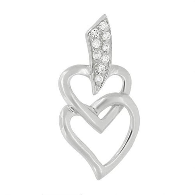 Blinx Jewels Zilveren Hanger Hartjes Zirkonium