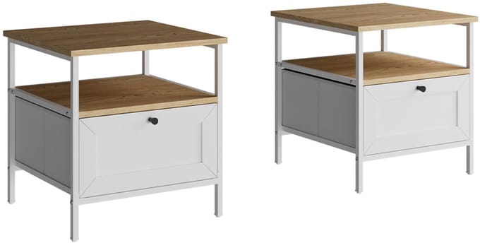 Vicco Lunis Nachtkastje – Set van 2 Wit