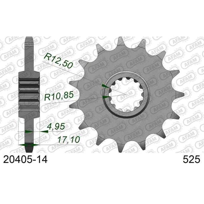Tandwiel Afam 525 14 dents