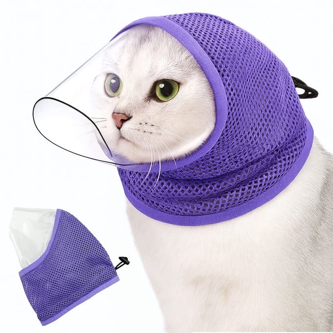 Kattenmuilkorf - Ademend - Verstelbaar - 30 cm - Beschermend tijdens verzorging - S