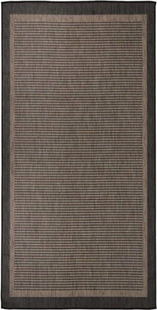 vidaXL Buitenkleed platgeweven 100x200 cm donkerbruin