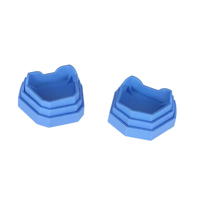 Draagbare 6-delige Tandmodel Basis Set Tandvormer Basis Mal Gips Basis blue