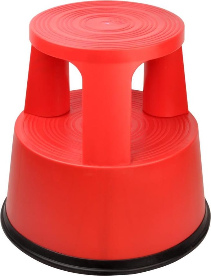 DESQ® opstapkruk - Rood - Kunststof - Hoogte 42,6 cm