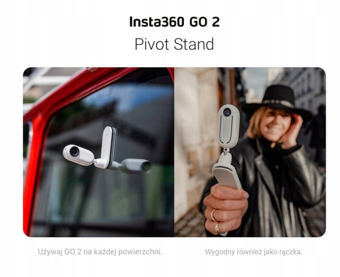 Insta360 GO 2 draaistandaard: clip, standaard, zelfklevend