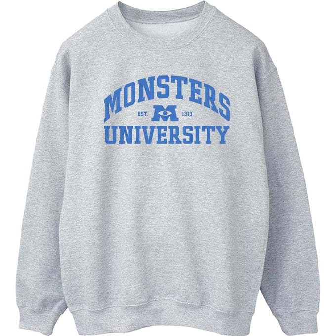 Disney Heren Monsters University Logo Sweatshirt (Sportgrijs)