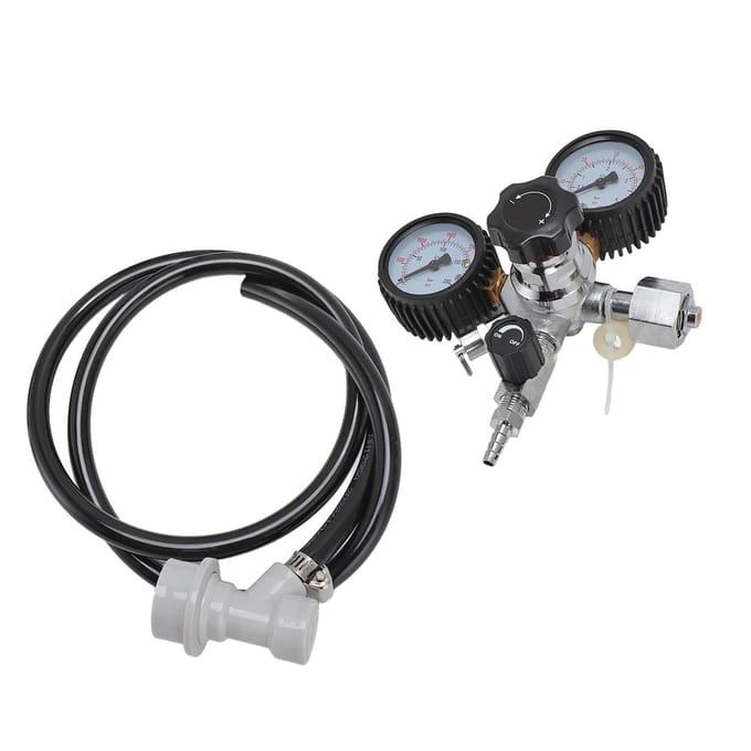Régulateur de CO2 W21.8, régulateur de pression de fût de CO2, régulateur de pression de bière pression étanche pour brassage maison black