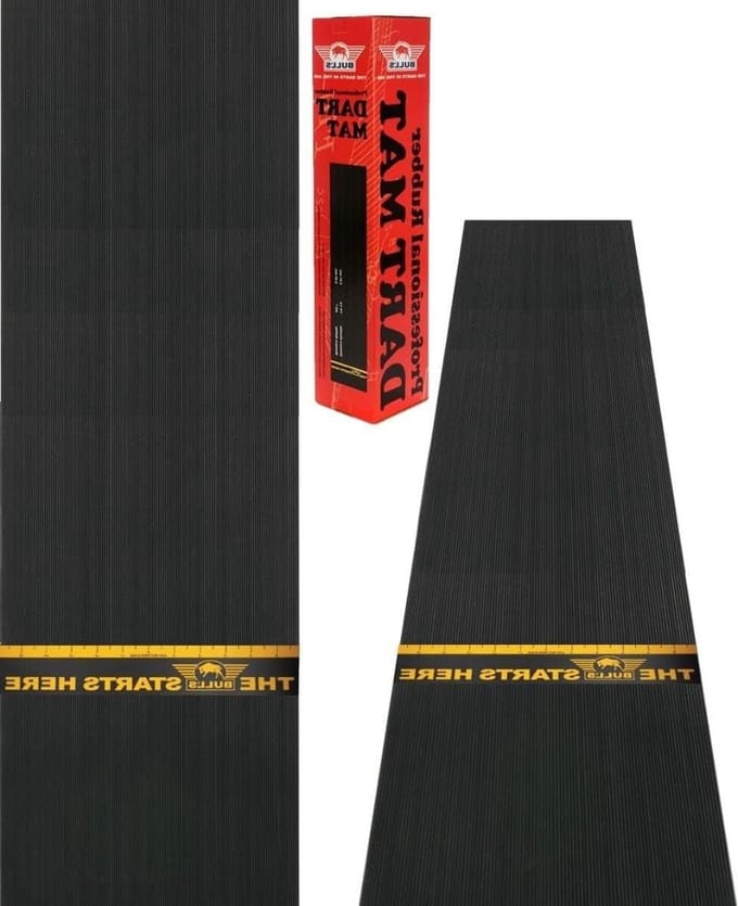 Rubber dart mat + throw line 300x60cm
