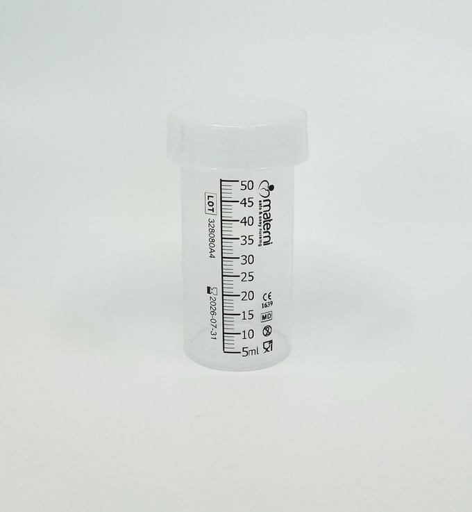 Materni Moedermelk Bewaarfles - 50 ml met dop borstvoeding - 10 stuks