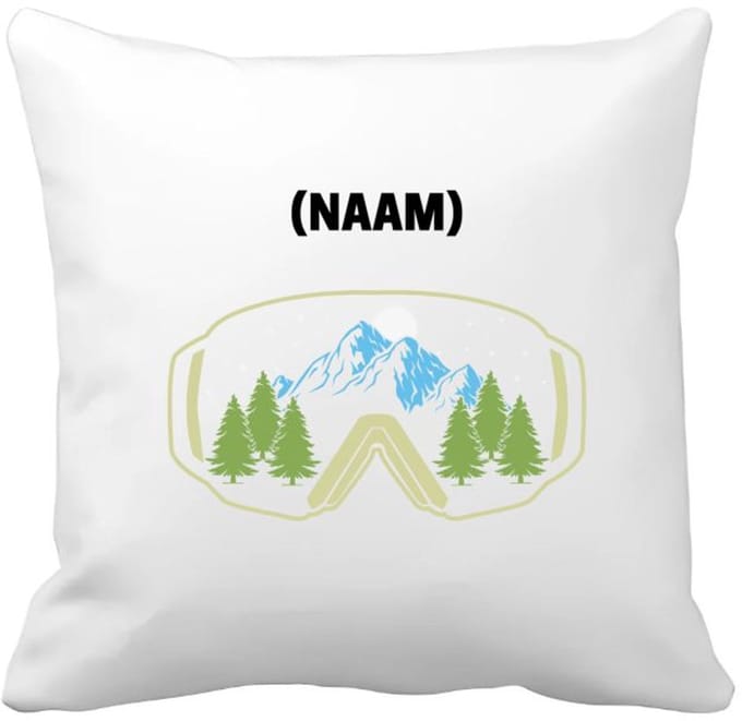 Akyol - snowboard met eigen naam Kussen hoes - Snowboarden - snowboarders - wintersport - 40 bij 40 cm