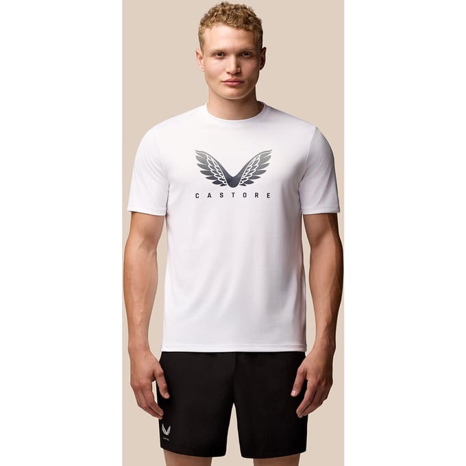 Heren Adapt Korte Mouw Grafisch T-shirt - Wit