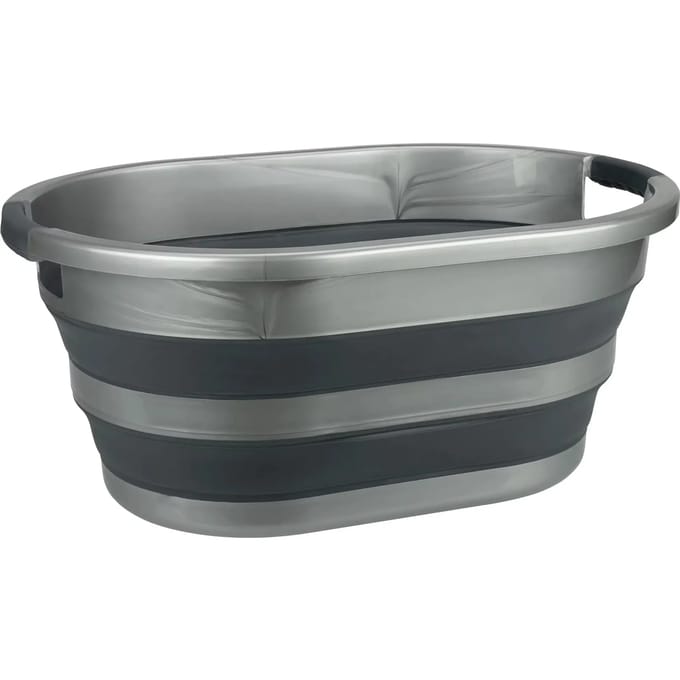 Abbey Camp Wasteil - Opvouwbaar - 27 Liter - Grijs - 53.5 x 40 x 24 cm