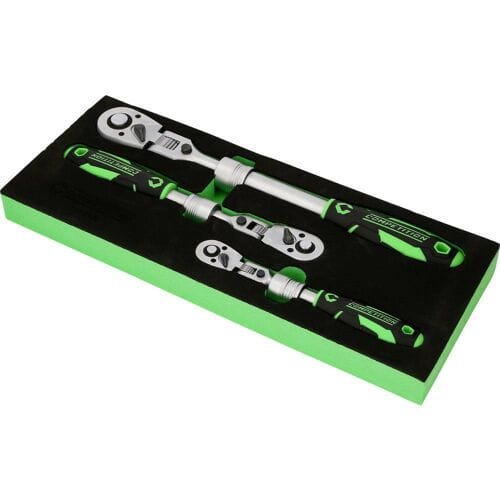 KS Tools 512.0103 COMPETITION Teleskop-Ratschen-Satz,3-tlg 512.0103 Dopsleutelset Vierkant