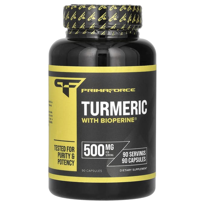 Primaforce, Kurkuma met BioPerine®, 500 mg, 90 Capsules